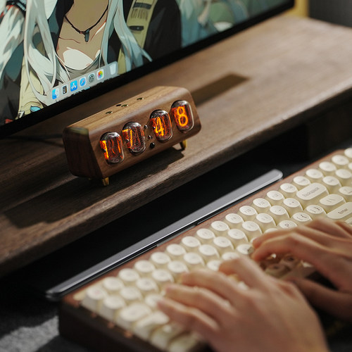 前苏联IN12辉光数码管时钟WiFi网络时间辉光灯台钟闹钟真辉光管钟 - 图1