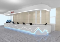 Milk Tea Shop Collection Silver Desk Set to do Desk Creative Coffee Shop Counter Brief Yofore Reception Desk Internet Red Commercial Exhibitor