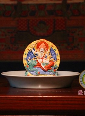 实心高温烧制手绘财神