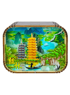 城市景点创意音乐盒家居桌面摆件立体八音盒旅游纪念品文创礼品