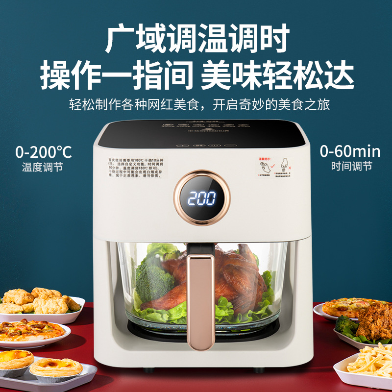 Oil-Free GLASS Frying Basket Air oven Fryer chips, Roasts-图0