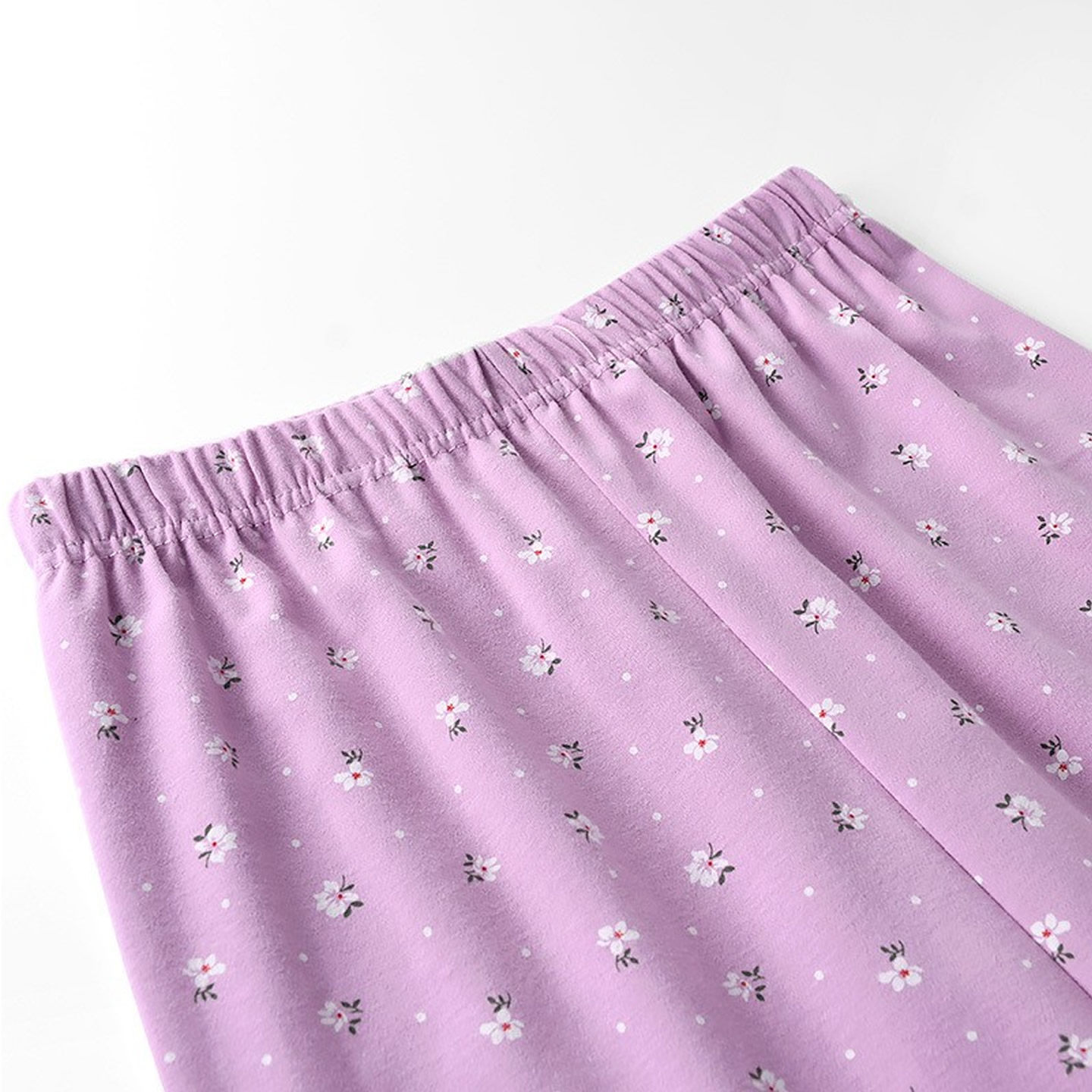 中老年奶奶100%纯棉秋裤老太太200斤棉毛裤保暖宽松大码印花线裤