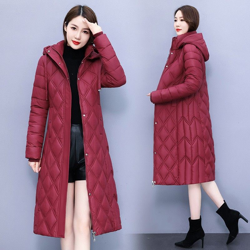 2024新款加厚款棉衣女中长款羽绒棉服女士棉衣冬季修身收腰棉服女,淘宝优惠券,粉丝福利购,淘宝优惠卷