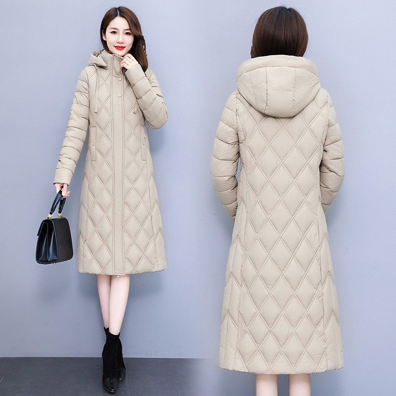 2024新款加厚款棉衣女中长款羽绒棉服女士棉衣冬季修身收腰棉服女,淘宝优惠券,粉丝福利购,淘宝优惠卷