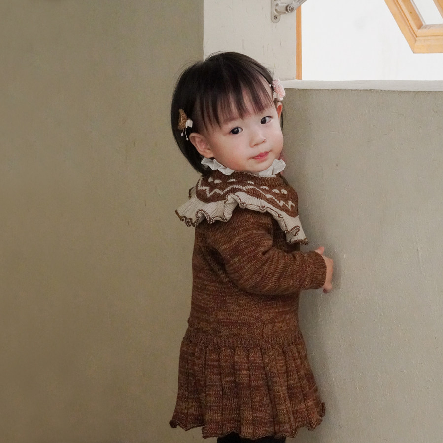 ZOYEMO女童秋冬复古波仔针织百褶裙开衫棉线外套,淘宝优惠券,粉丝福利购,淘宝优惠卷