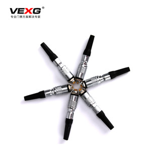 vexg 航空插头YC8对接式连接器2-9芯航空接插件电缆连接器