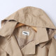 F2252 ການຄ້າຕ່າງປະເທດເອີຣົບແລະອາເມລິກາຂອງແມ່ຍິງດຽວ windbreaker ພາກຮຽນ spring ຮູບແບບໃຫມ່ lapel hooded double-breasted temperament ເປືອກຫຸ້ມນອກຍາວກາງ