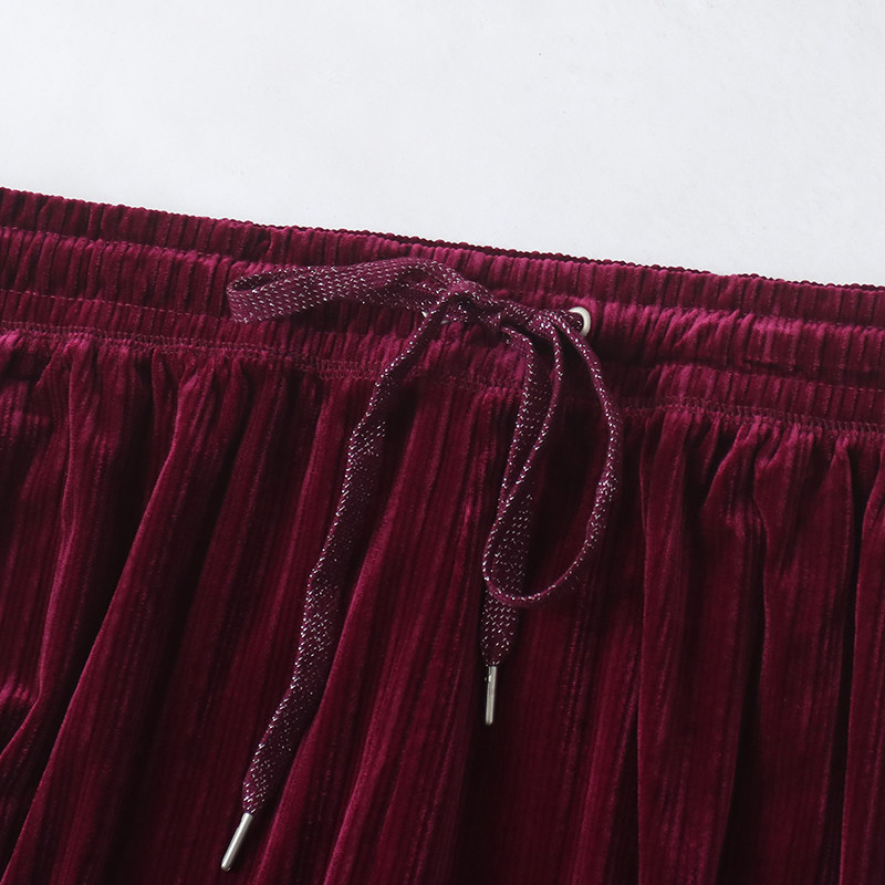 外贸欧美单女士运动裤秋季新款松紧腰束脚灯芯绒宽松时尚哈伦裤,淘宝优惠券,粉丝福利购,淘宝优惠卷