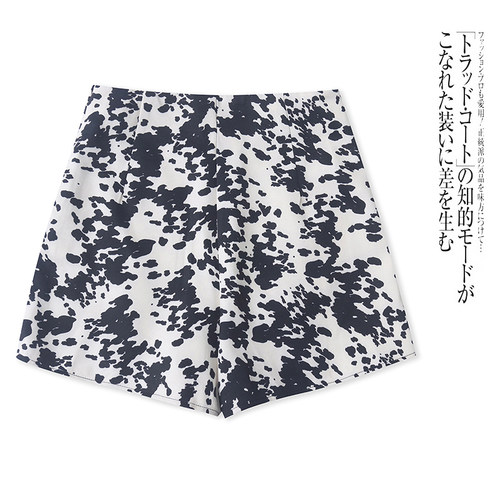 J9642外贸欧美女装包臀裙裤春夏新款高腰修身显瘦时尚阔腿短裤 - 图3
