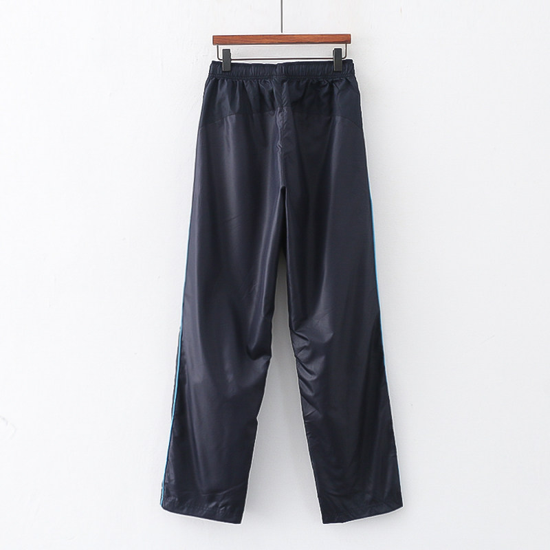 外贸日单情侣款休闲运动裤四季款学院风松紧腰宽松透气速干直筒裤