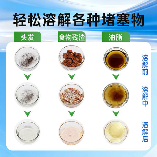 farcent花仙子管道疏通剂强力溶解厨房油污马桶下水道疏通堵塞剂 - 图3