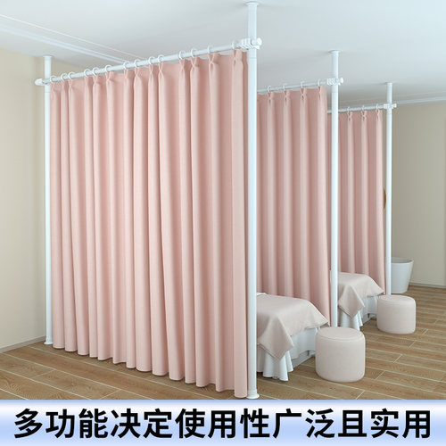 顶天立地简易屏风客厅做房间板墙简易自装遮挡卧室折叠移动分隔帘 - 图0