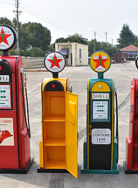 复古欧式加油机模型摆件收纳柜