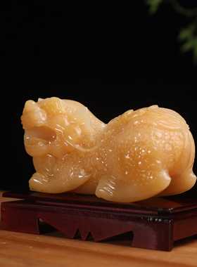 乔迁家居工艺品天然黄玉