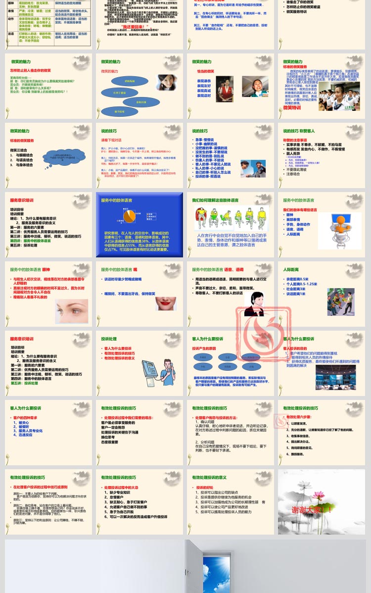 企业员工服务意识培训课件PPT模板提升公司酒店用心服务态度礼仪-图0