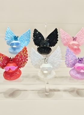 彩色小黄鸭翅膀皇冠墨镜配件