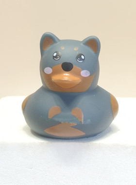 8号柠檬茶奶茶店新款狗狗鸭捏捏叫彩色鸭宝宝洗澡儿童动物摆玩具