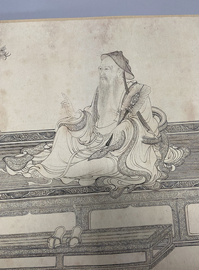 新中式装饰画 维摩演教图 手卷已装裱高清复制画宣纸微喷临摹学习
