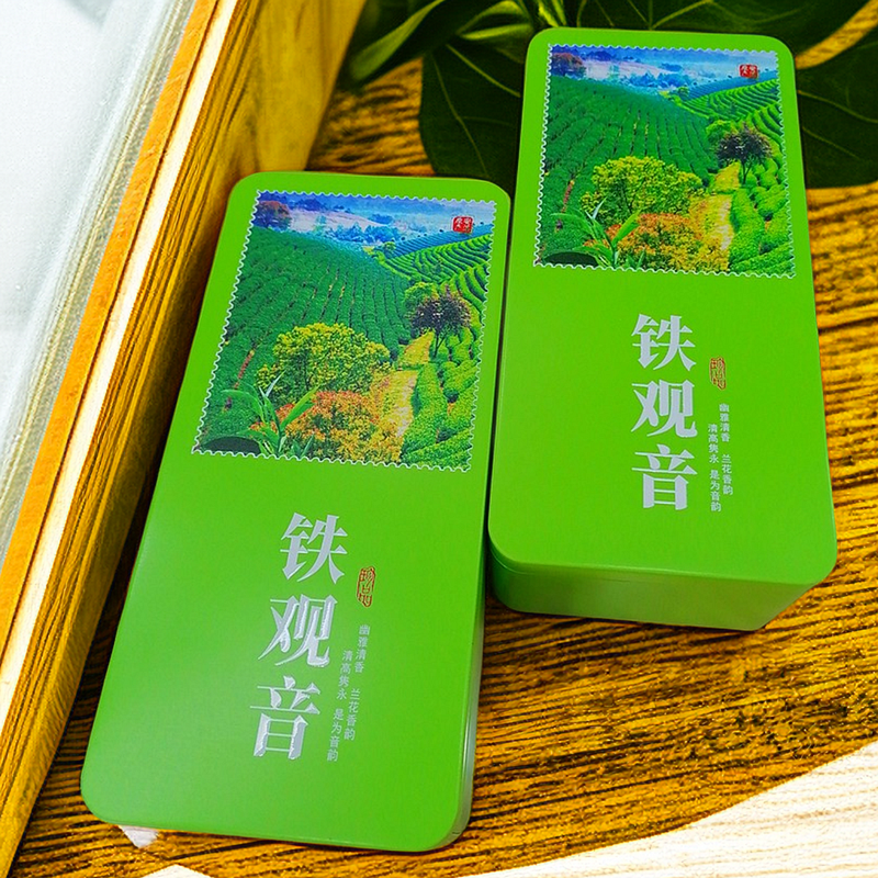 铁观音浓香型消青茶叶2023新秋茶兰花清香安溪乌龙茶送礼盒装500g