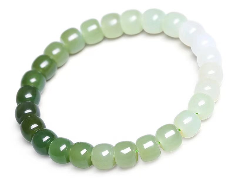 天然和田玉手串手链渐变冰晴老坑手串女闺蜜情人妈妈礼物