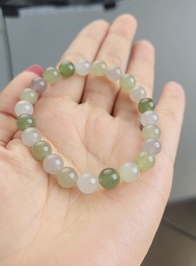 保真和田玉多宝马卡龙手串卡8mm