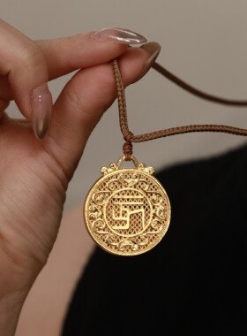 永传承金包银吊坠项链妈妈礼物
