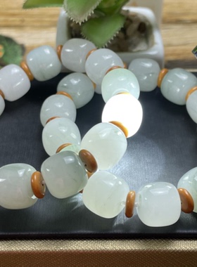 风化纯天然女女款手工精美珠白色手串百搭老型单圈情侣时尚