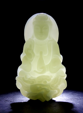 送男款38天然观音观音菩萨玉佩和田玉吊坠观音好物玉石玉坠御龙