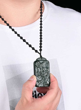 坠男塔青和田玉吊貔貅玉佩皮休一细料玉器玉牌男款招财可定制