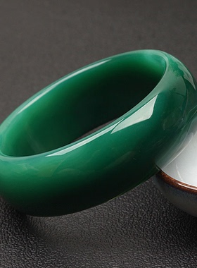 玉镯菠菜送女女友玉髓手镯绿天然证书绿送女款加厚加宽冰透手饰玛