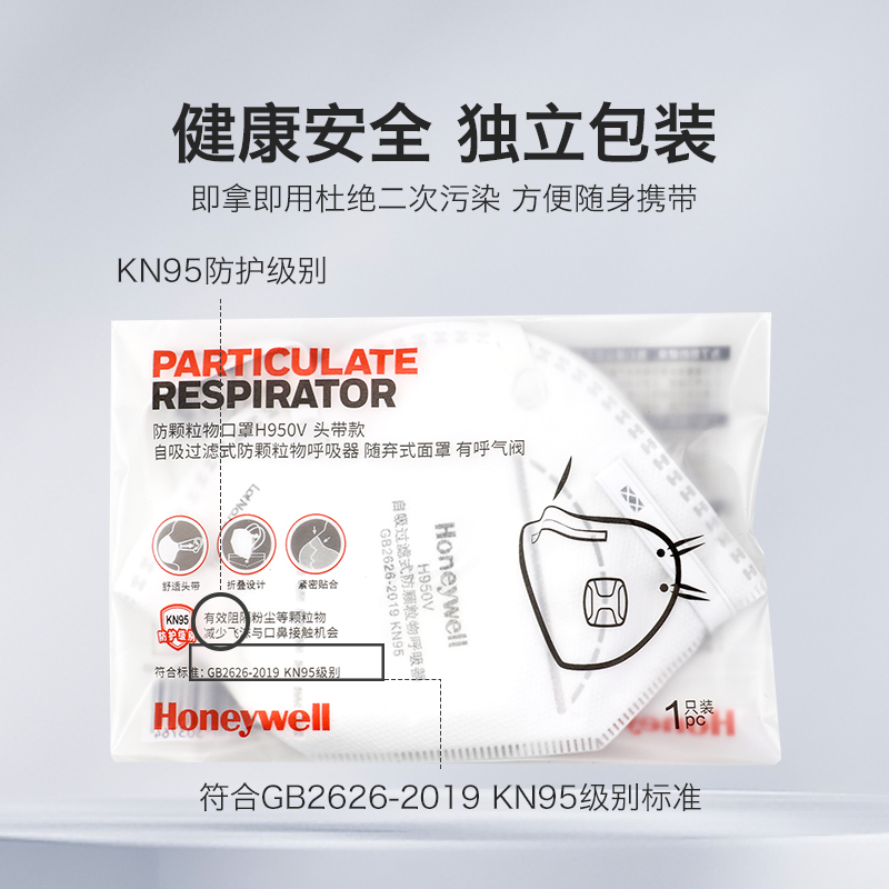 霍尼韦尔KN95口罩头戴式H950防护910防尘Honeywell官方旗舰店H901 - 图3