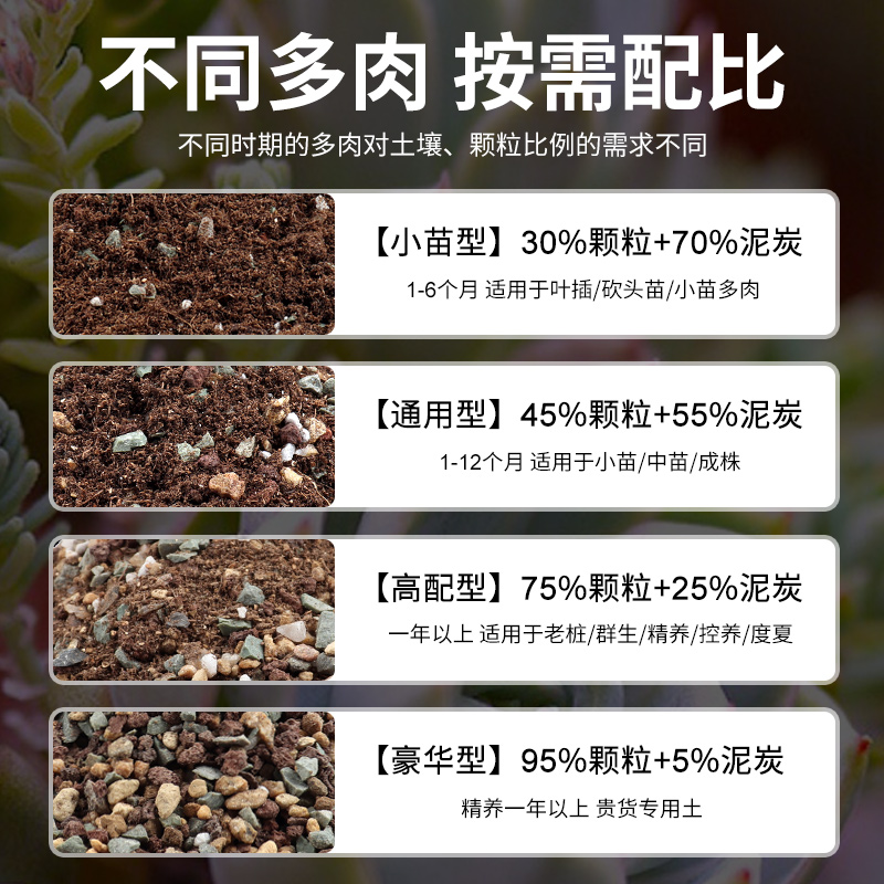 仙兔多肉营养土专用颗粒土肉肉植物种植土进口泥炭铺面石叶插花土 - 图0