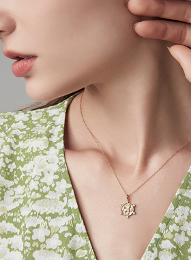 以梦为马全手工吊坠925银18k黄金