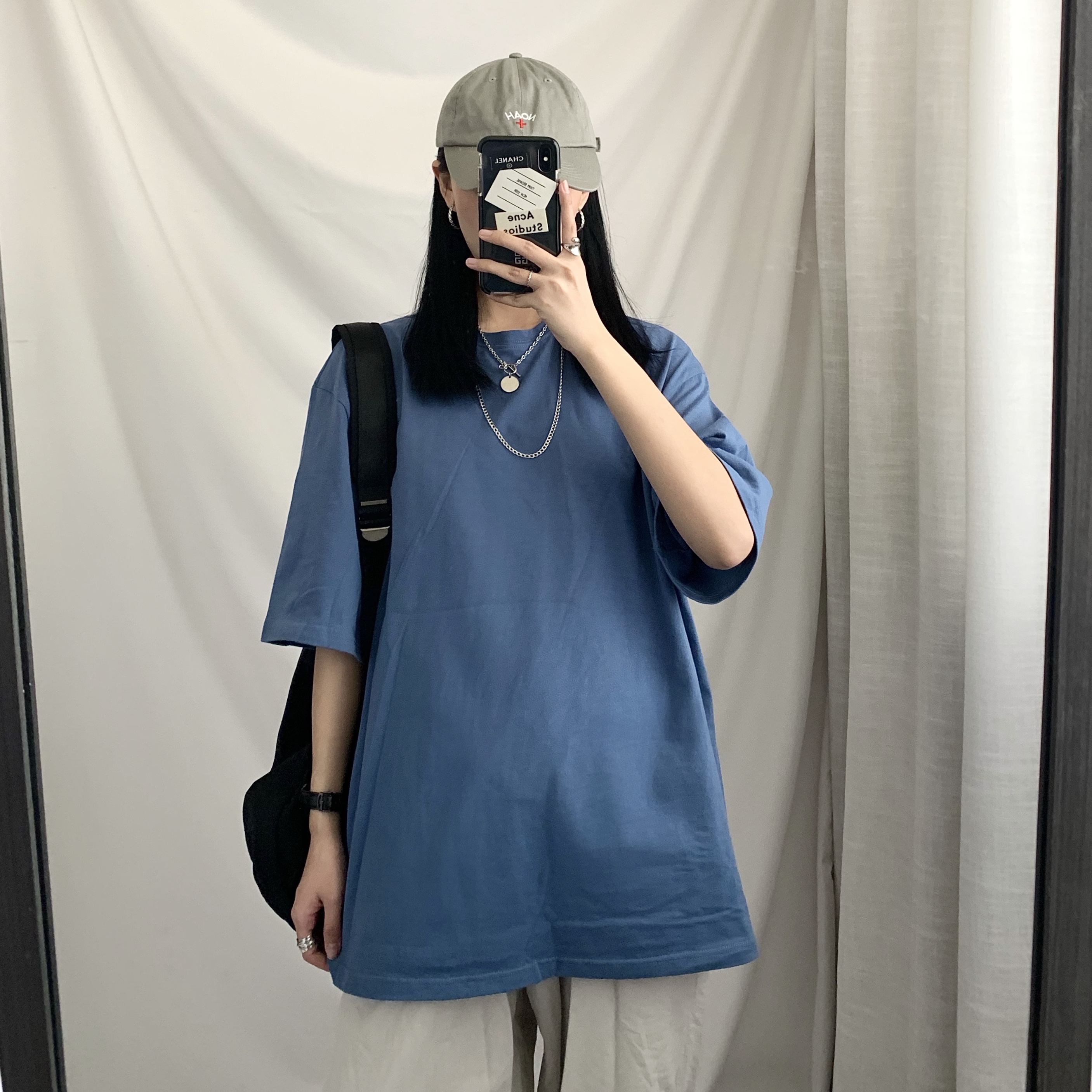 潮 ins 恤上衣短袖女 T 新款夏季网红纯色宽松打底衫纯棉 2020 樱田川岛 潮 ins 恤上衣短袖女 T 新款夏季网红纯色宽松打底衫纯棉 2020 樱田川岛