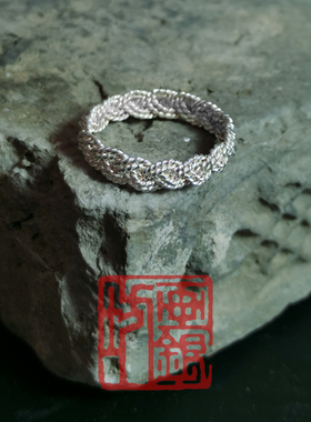 【画银坊】999纯银编织戒指