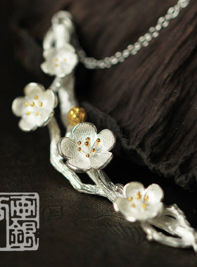 原创设计项链花枝项链