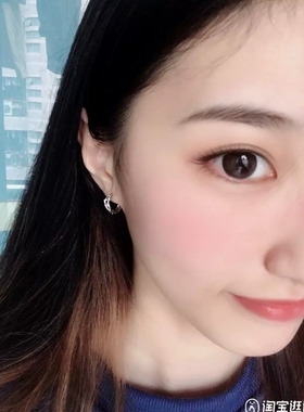 【画银坊】S999纯银足银设计感镂空X耳扣韩版ins风潮流个性耳饰