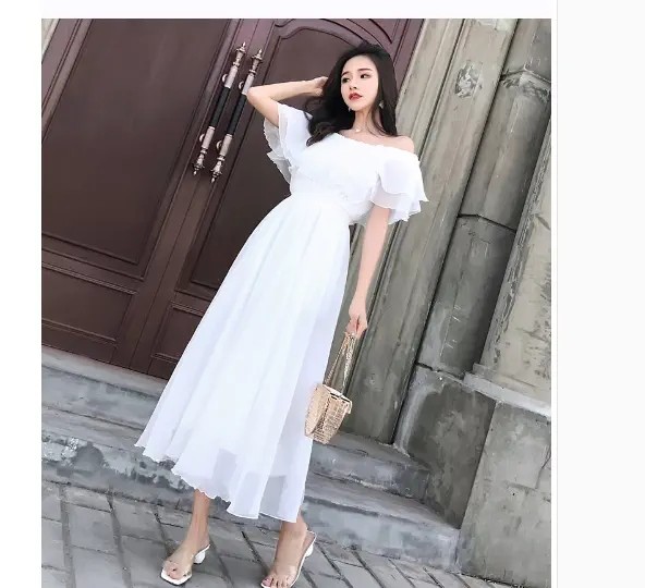 4种穿2层法夏季度假拍照雪纺连衣裙女一字肩收腰显瘦长款多穿裙子,淘宝优惠券,粉丝福利购,淘宝优惠卷