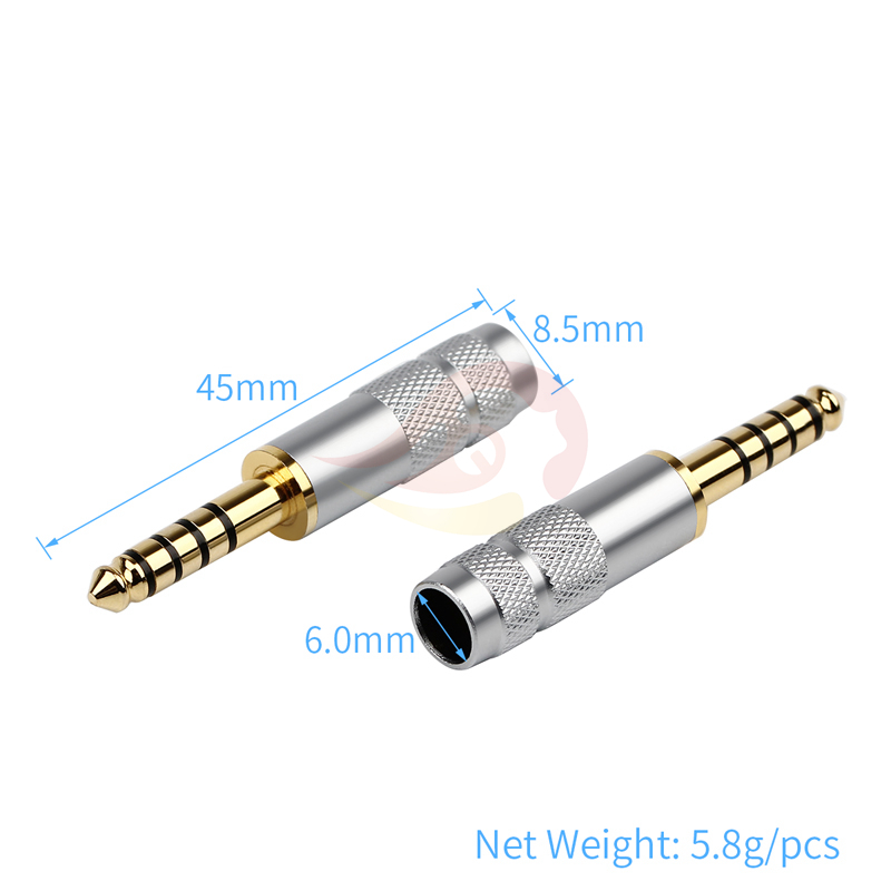 光面一体式镀金4.4插头光面镀金4.4五级插头 4.4NW-WM1Z/A插头-图2