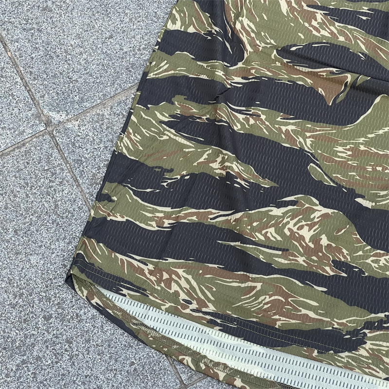 战术汤姆丛林虎斑越战虎纹网红战术Rugby速干VS战术短袖T恤上衣 - 图2