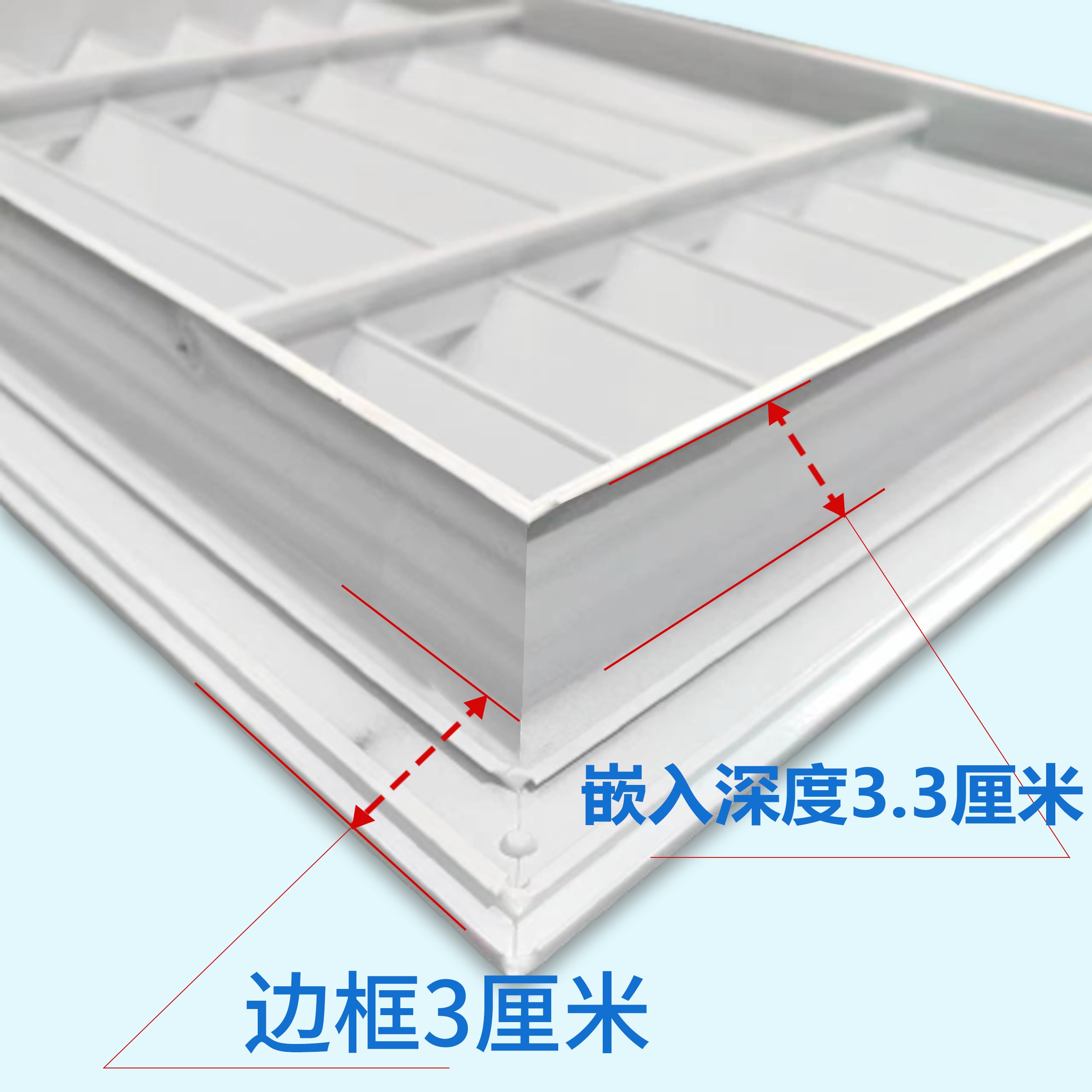 铝合金防雨百叶窗出风口百叶窗定制外墙透气口透气排风口通风口孔 - 图1