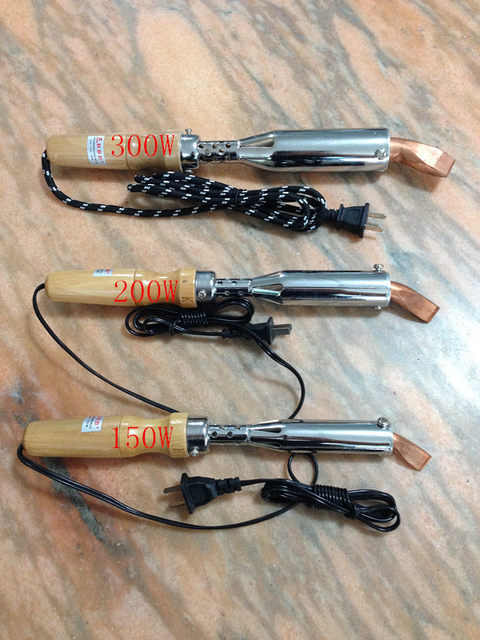 Kebao brand external thermal wooden handle electric chrome elbow copper nozzle electric soldering iron 50W/75/100/150/200/300W