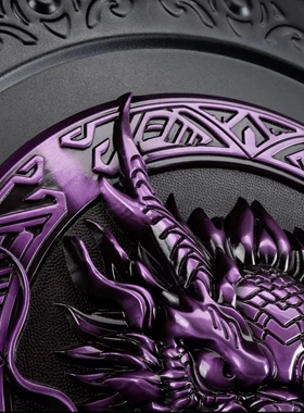 紫气东来神龙盾全金属防护防暴盾牌玄关桌面摆件中式创意高档