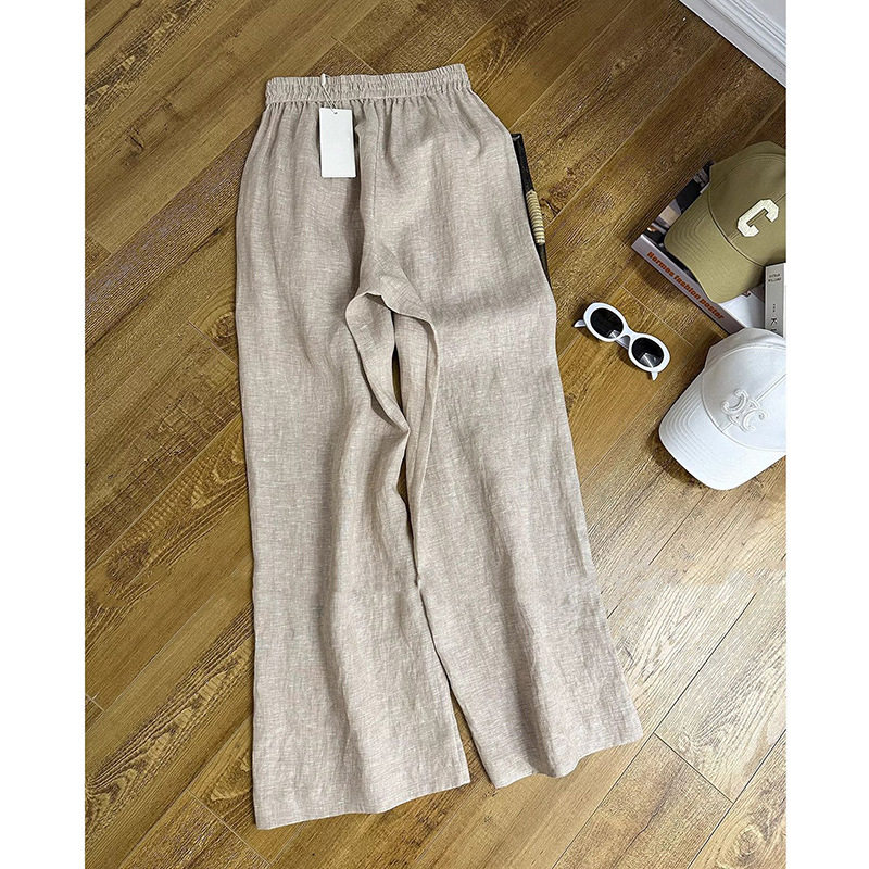 夏装搭配一整套今年流行时尚polo领长袖亚麻棉麻衬衫阔腿裤套装女,淘宝优惠券,粉丝福利购,淘宝优惠卷