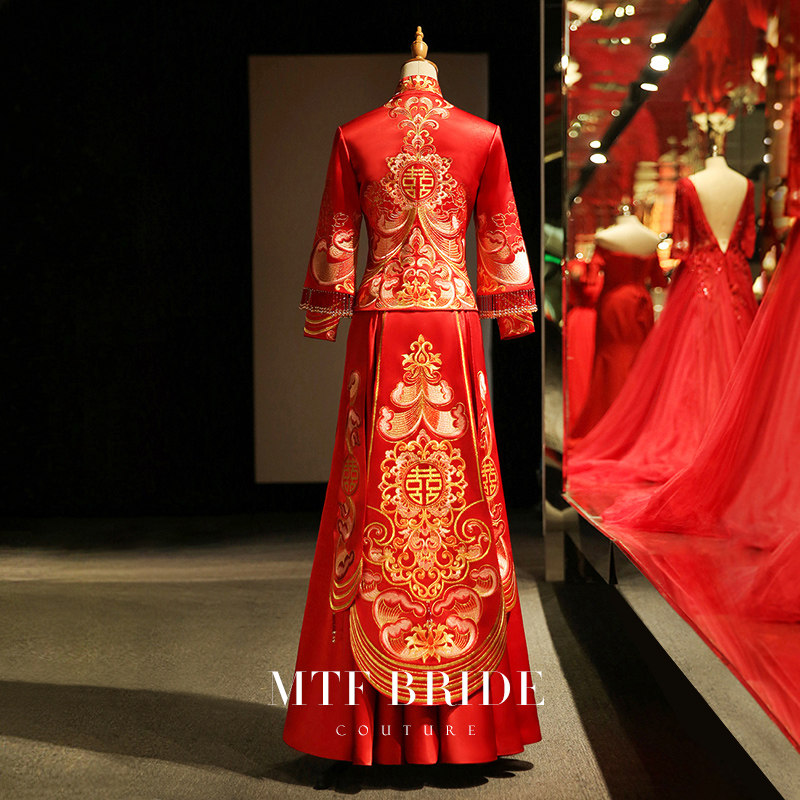 满庭芳秀禾服2020新款女新娘敬酒服 满庭芳旗袍