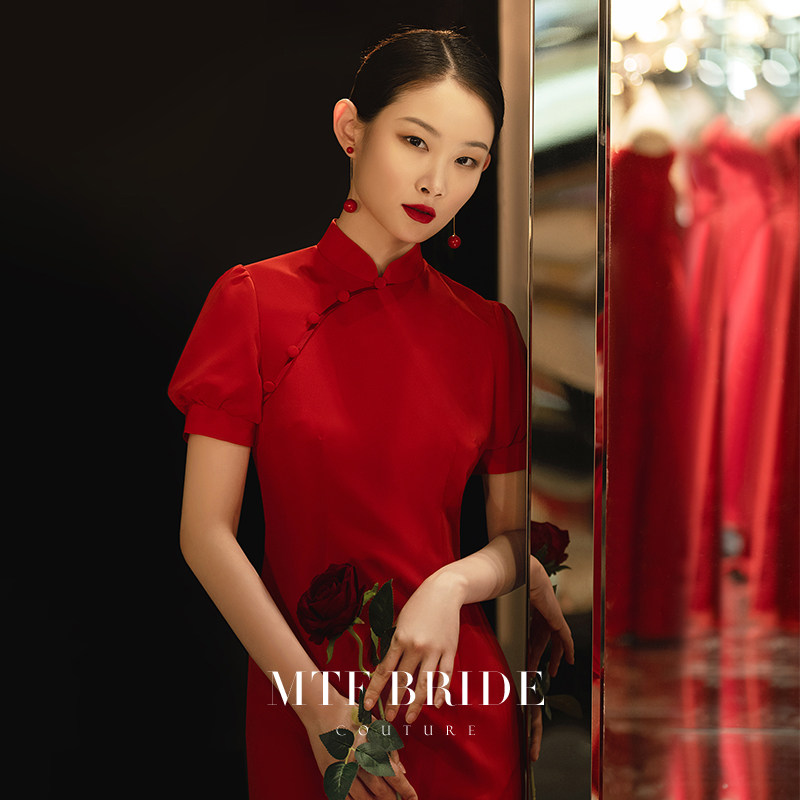 满庭芳新娘2020新款【豆蔻】女敬酒服 满庭芳旗袍