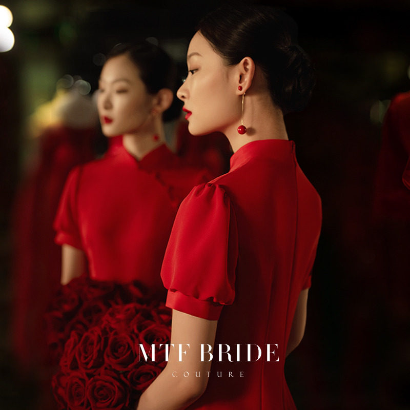 满庭芳新娘2020新款【豆蔻】女敬酒服 满庭芳旗袍