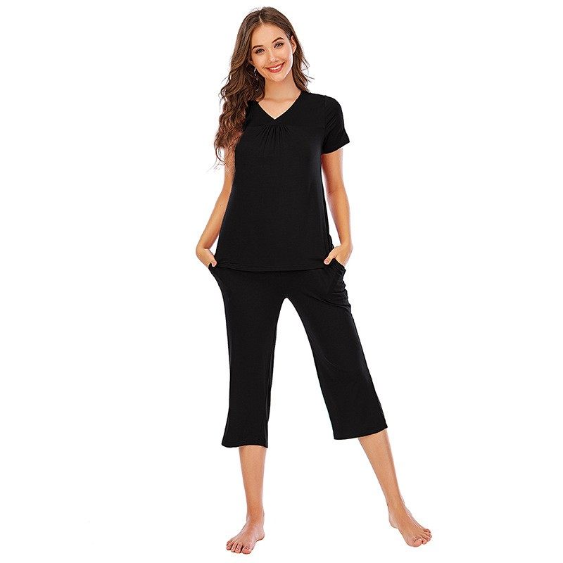 速卖通亚马逊春夏新款欧美女装套装休闲家居服领睡衣,淘宝优惠券,粉丝福利购,淘宝优惠卷