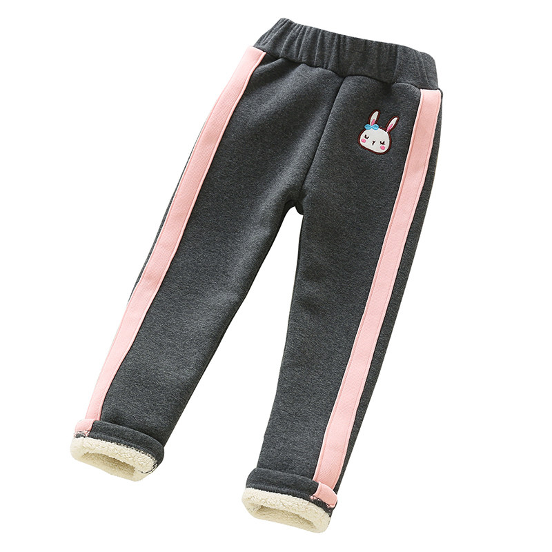 加厚羊羔绒一体绒女童打底裤冬季韩版中大童撞色儿童宝宝长裤加绒,淘宝优惠券,粉丝福利购,淘宝优惠卷