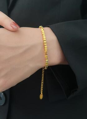 钛钢碎金子手链轻奢小众